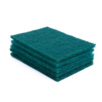 Kc88 Kitchen Dish Washing Wire Scouring Pads Soft Sponge With Handle Green Scrub Sponge Roll