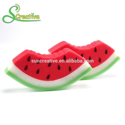 Watermelon cleaning foam printed fruit-shaped baby bath sponge