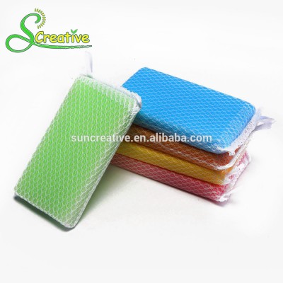 White cleaning scourer polyester scouring pad foam sponge