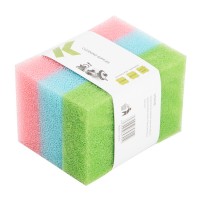 Easy washing antibacterial colored durable soap kitchen mesh sponge