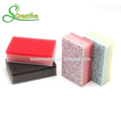 Nonwoven fabric printing scrub kitchen cleaning sponge filter foam