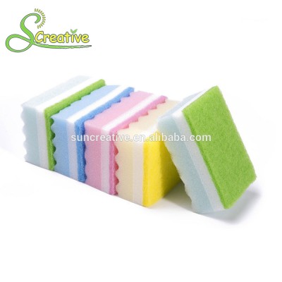 Ceramic foam sponge abrasive nylon scouring pad cleaning scrubber